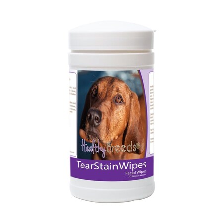 Healthy Breeds Redbone Coonhound Tear Stain Wipes - 70 Count, 70PK 840235174271